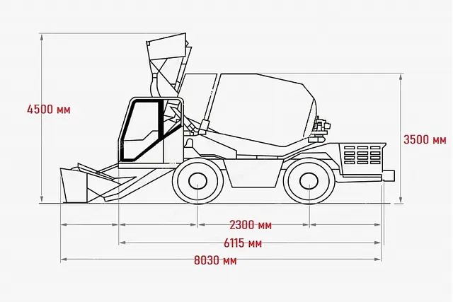 Бетоносмеситель с самозагрузкой Ynix QGMC5000
